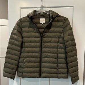 Copper Key Olive Puffer Jacket
